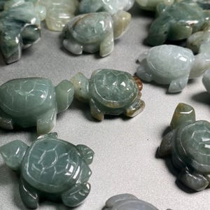 Turtle Natural Jadeite pendant beads Burma jade Grade a jade DIY Earrings Chain Necklace jewelry gift