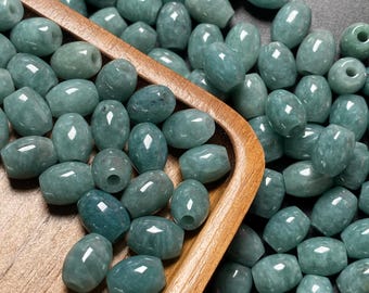 Beautiful Oval Guatemala Jadeite Grade A Jade Donut Spacer  Beads Jewelry DIY Earrings doughnut  Jewelry gift Guatemalan Jade supplies