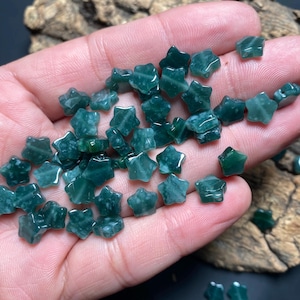 Micro star Natural Blue Grade A Jade Spacer  Beads Guatemala Jadeite Jewelry DIY Earrings Jewelry gift Guatemalan Jade supplies