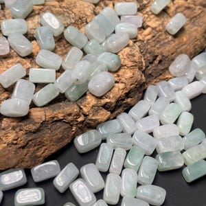 Cuboid Barrel Natural Grade A Jade Spacer Round Beads Burma Myanmar Jadeite Jewelry DIY Earrings Jewelry gift Jade supplies