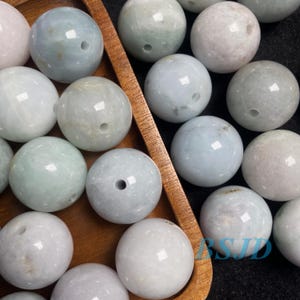 Big 20mm Natural Grade A Jade Round Beads Burma Myanmar Jadeite Jewelry DIY Earrings Jewelry gift Jade supplies