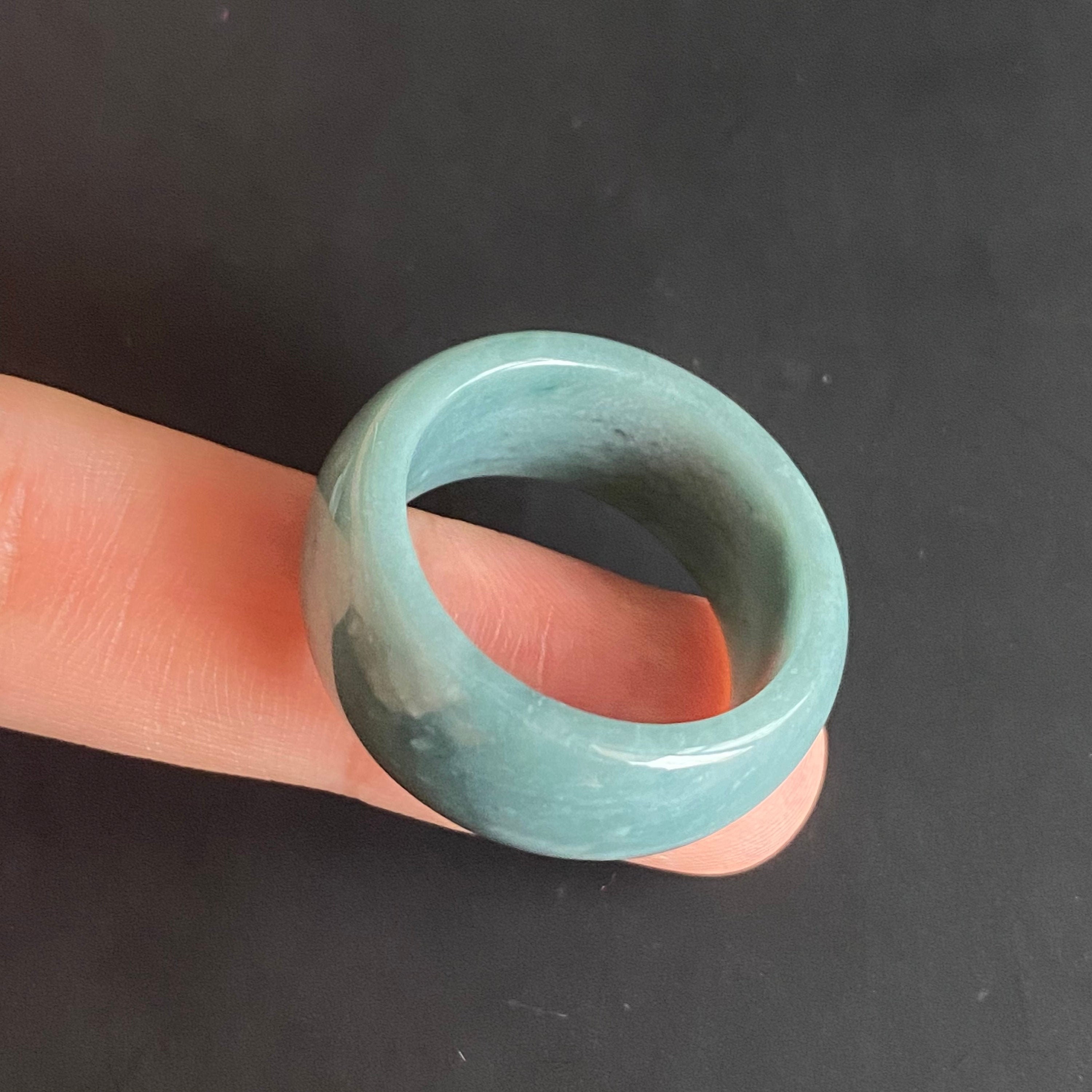 22.8mm Natural Jadeite Ring Burma Jade Myanmar Grade A Jade Etsy UK