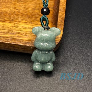 Cute Bear Natural WHITE Grade A Jade Beads Burma Myanmar Jadeite Jewelry DIY Earrings Drop Jewelry gift Jade supplies