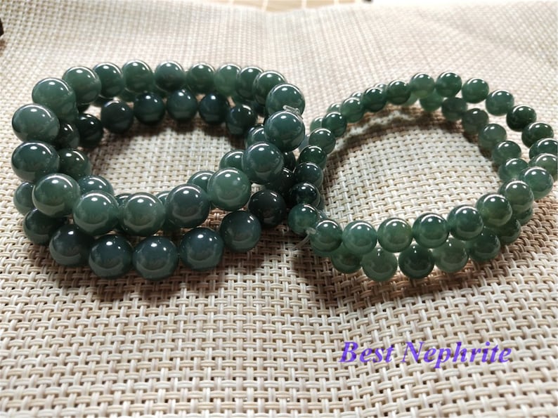 Pulseira de jadeite guatemalteca azul natural transparente, 10mm, contas redondas, grau a, joia feminina, presente, corrente masculina, pedra da guatemala imagem 6