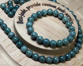 150-950mm Green jadeite bead chain Natural Burma jadeite Necklace beads bracelet Grade A jade jewelry gift