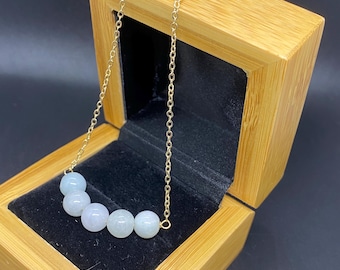 Round beads links Natural Grade A Jade round donut Beads Burma Myanmar Jadeite Jewelry With S925 chain DIY Earrings Jewelry gift