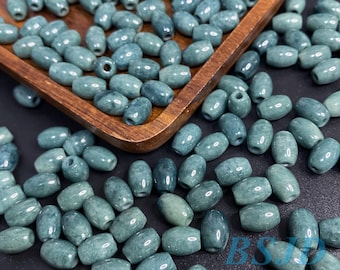 Beautiful Oval Guatemala Jadeite Grade A Jade Donut Spacer  Beads Jewelry DIY Earrings doughnut  Jewelry gift Guatemalan Jade supplies