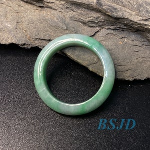 20.1mm Natural jadeite ring Burma jade Myanmar Grade A jade Type A jadeite jewelry gift Custom engagement ring White jade 翡翠A货戒指