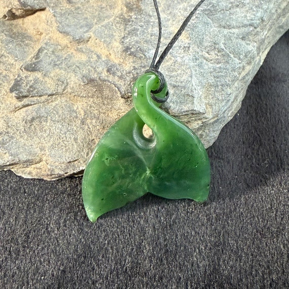 81stgeneration Collana Maori Pikorua In Giada Nefrite Nera – Ciondolo Doppio Ritorto Con Cordino 84cm, Uomo E Donna - 3
