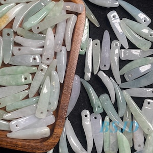 Wolf tooth Natural Grade A Jade Spacer Round Beads Hatchet Burma Myanmar Jadeite doughnut Jewelry DIY Earrings Jewelry gift Jade supplies