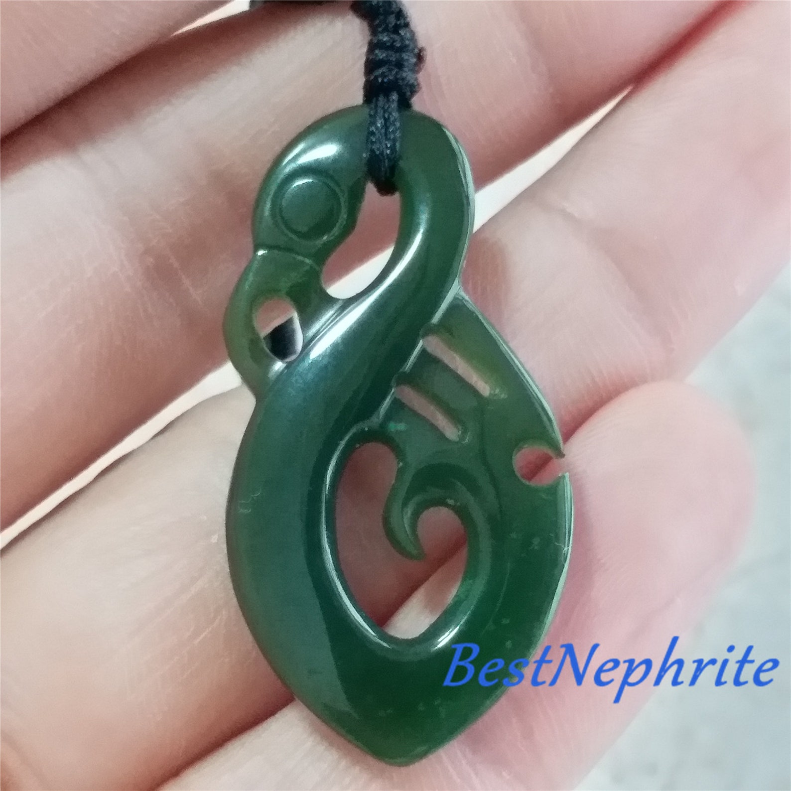 Twist Natural New Zealand Jade Pendant Pounamu Nephrite Jasper Etsy