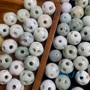 13mm hand carved bead Natural Grade A Green Jade Burma Jadeite Loose Beads Baby girl Myanmar DIY Earrings Jewelry gift Jade supplies