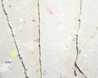 HANDMADE PAPER - Made With 100% Post-Consumer Recycled Paper Material