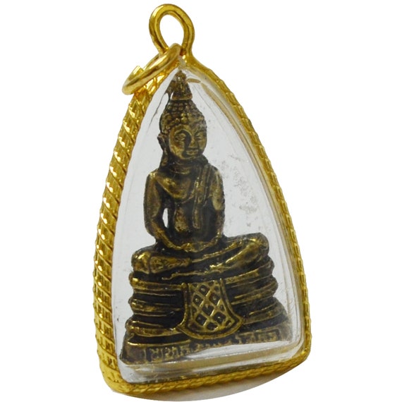 Emerald Buddha Miniature Figurine Thai amulet Charm Lucky Protect Rich