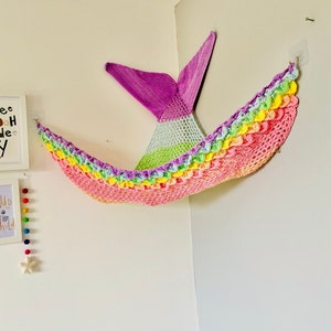 PDF mermaid toy hammock crochet pattern, teddy hammock, corner storage image 3