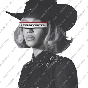 File Cowboy Carter Design, File PNG ispirato al rodeo, Beyoncé Design Queen Cowboy, Cowboy più ricercato, Cowboy Tour 2025