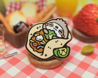 Faultier Taco Hard Emaille Pin | Futter Coma Pals | Süßer Tier Pin