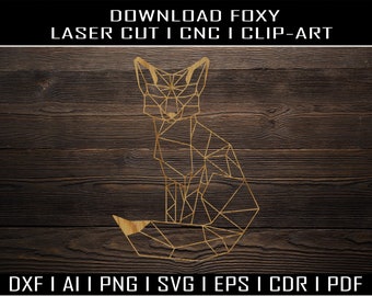 Foxy STL I Ai I Png I SVG I Eps I Pdf I Dwg I DXF I laser cutting I cnc I clipart I Geometric wall art
