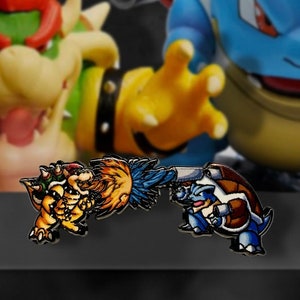 Bowser VS. Mega Blastoise Emaille Pin