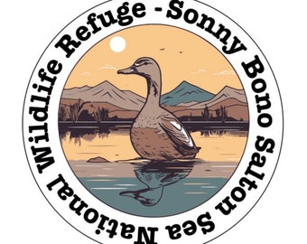 Sonny Bono Salton Sea NWR Sticker - National Wildlife Refuge - Clear Sticker - Waterproof Sticker - Salton Sea  - water bottle - Laptop