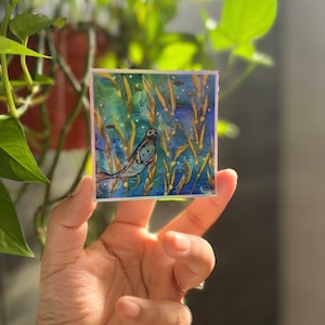 Harbor Seal Sticker - Holographic Seal Sticker - Kelp Forest Embroidery - Kelp Seal Art  - Holographic Sticker - Waterproof Sticker - Laptop