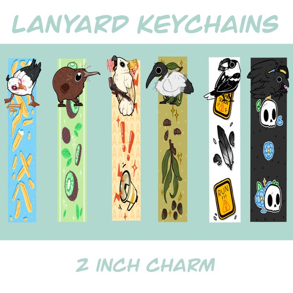 Lanyards with charms AUSSIE BIRD EDITION!