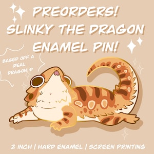 Bearded dragon Enamel Pin!