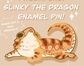 Bearded dragon Enamel Pin!