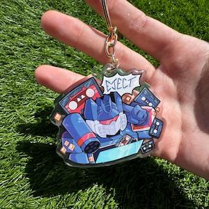 Soundwave and cassettes Acrylic keychain