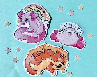 Wütende Axolotl Sticker