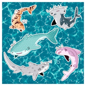 Confused sharks Stickers