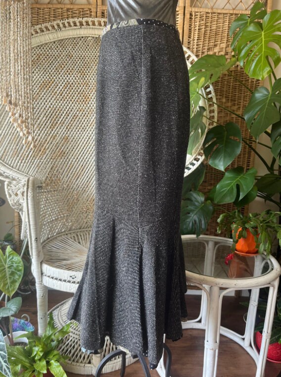 Y2K Grey Tweed Mermaid Pencil Skirt // Size 6 8 / Medium - Etsy