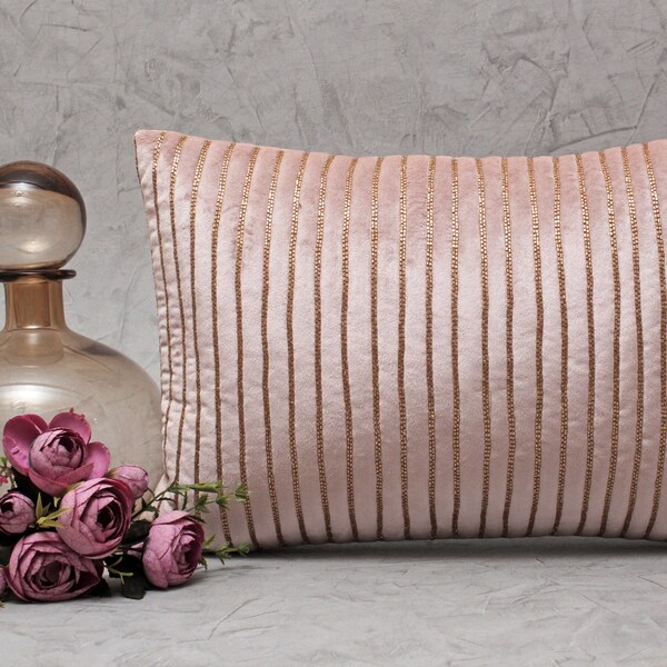 Pink and Gold Pillow Etsy