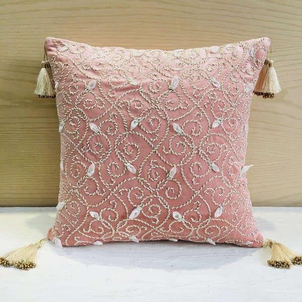 Pink and Gold Pillow Etsy