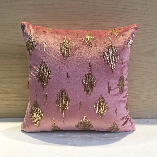 Pink and Gold Pillow Covers Etsy