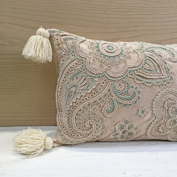 Embellished Pillow Etsy