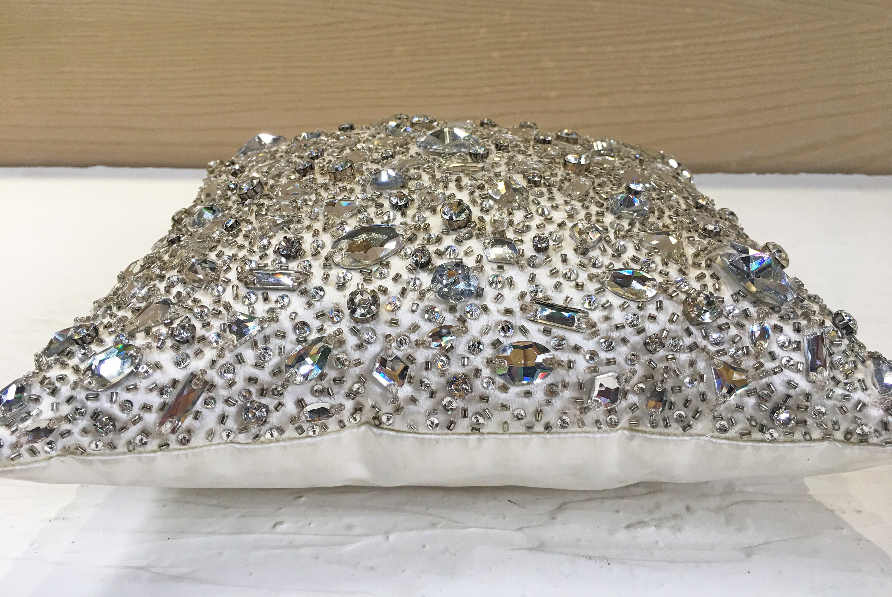 White Bling Crystal Throw Pillow Cover Luxury Contemporary Etsy UK
