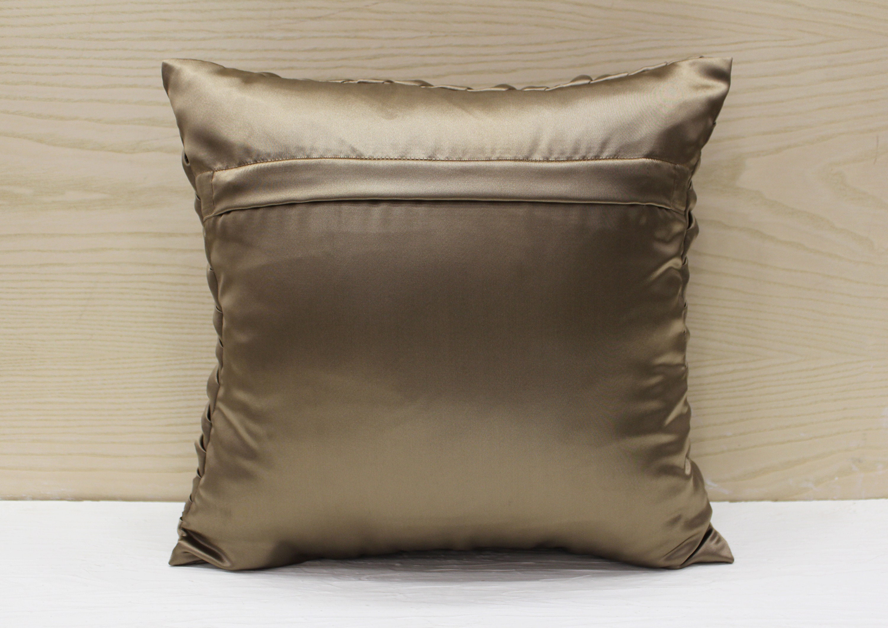 Gold satin throw pillows deals