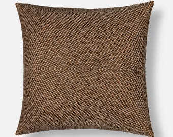 Gold Perlen Kissenbezug, handbestickter Kunstseide Akzent | BMCC003