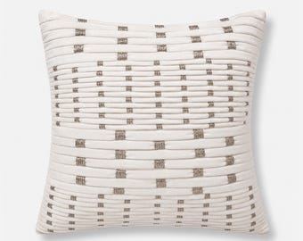 Hand Embroidered White Velvet Pillow Cover, Silver Beaded Luxury Design | BMCC244