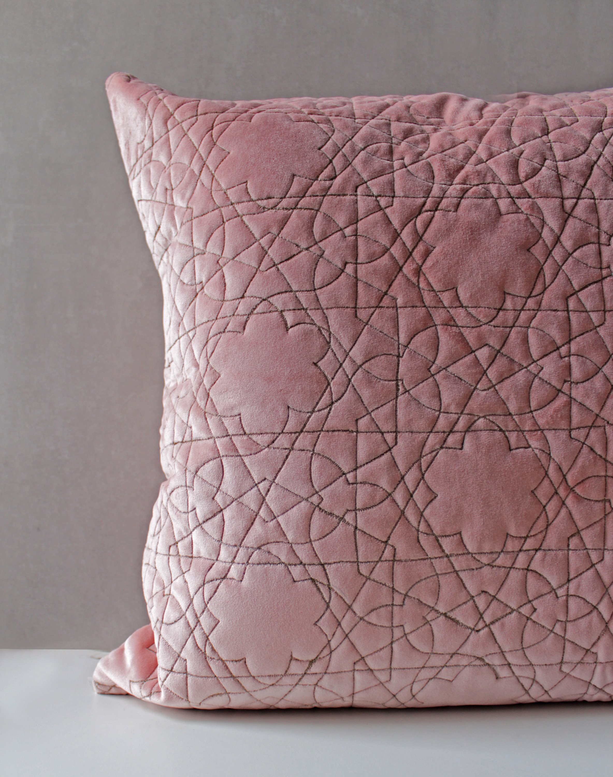 Pink Velvet Euro Sham Throw Pillow Luxury Contemporary Modern Etsy Canada
