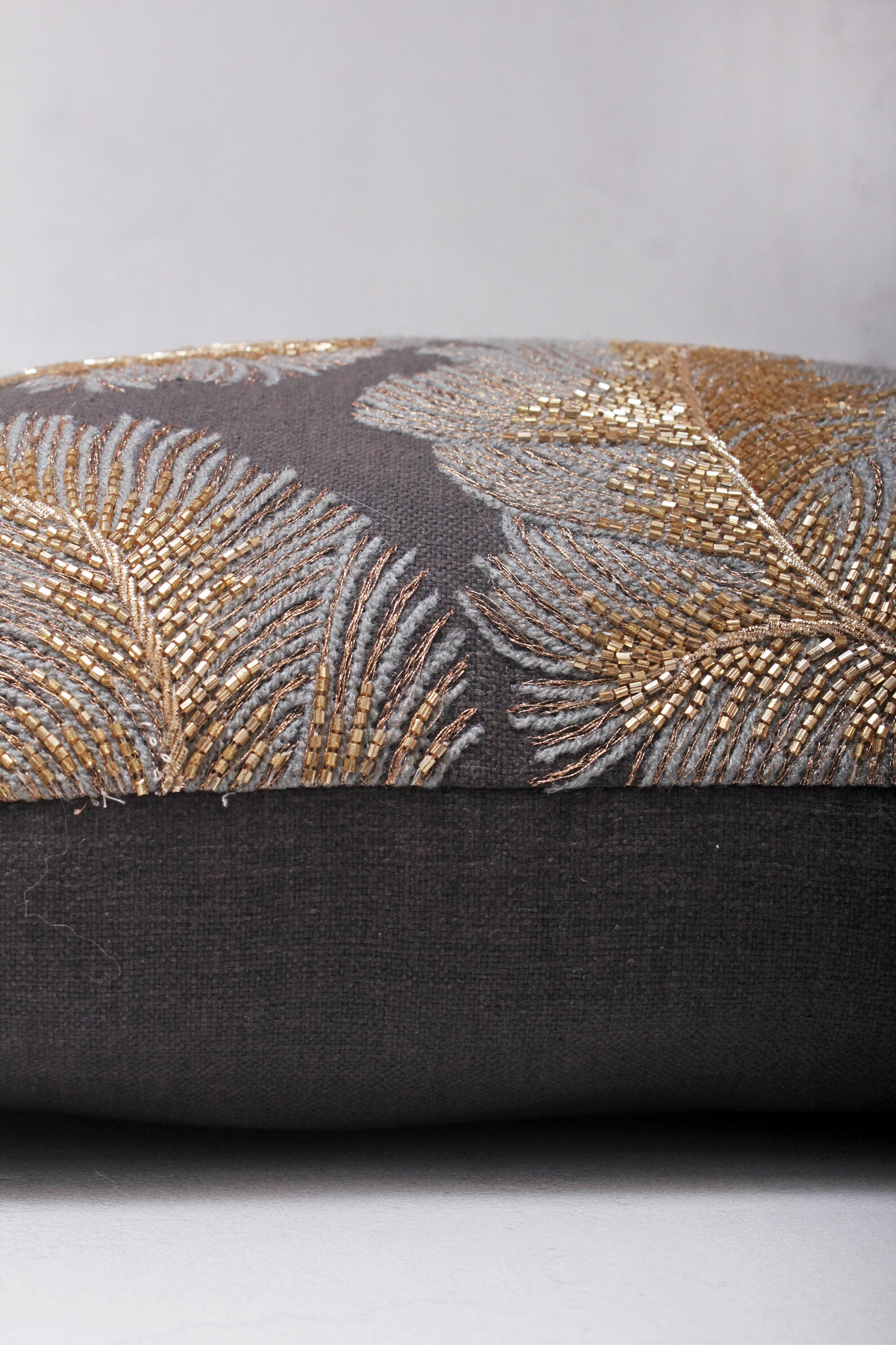Dark Grey Gold Throw Pillow Cover Luxury Contemporary Modern Etsy