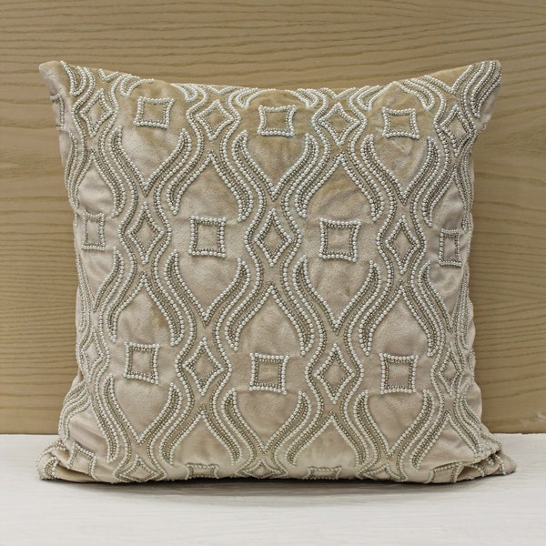 Silver Throw Pillow Etsy