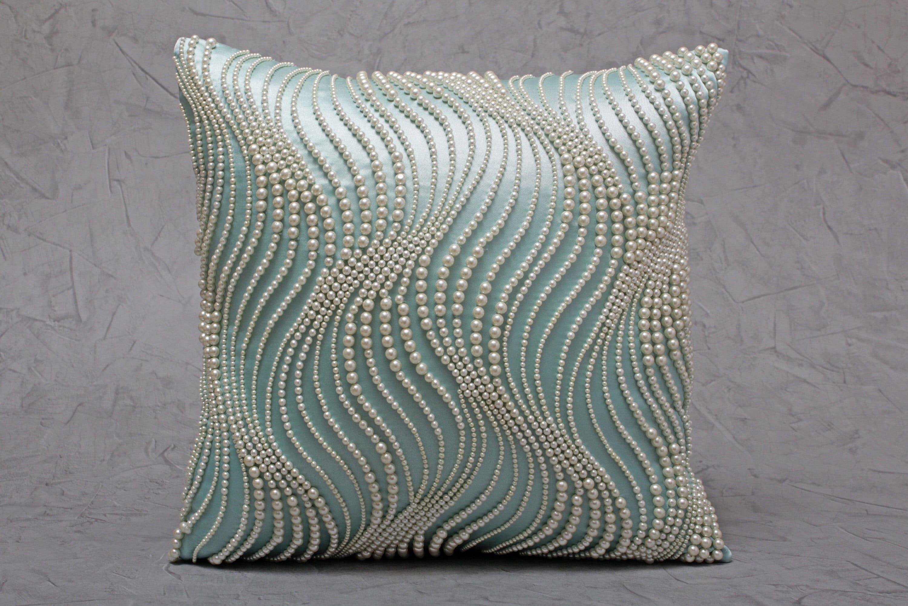 Aqua and gold throw pillows 2025