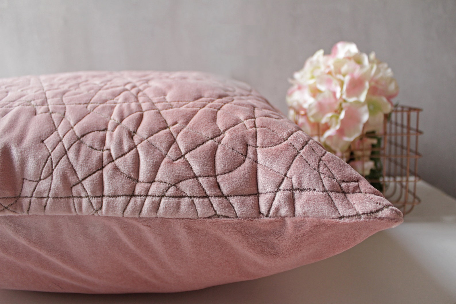 Pink Velvet Euro Sham Throw Pillow Luxury Contemporary Modern Etsy Canada