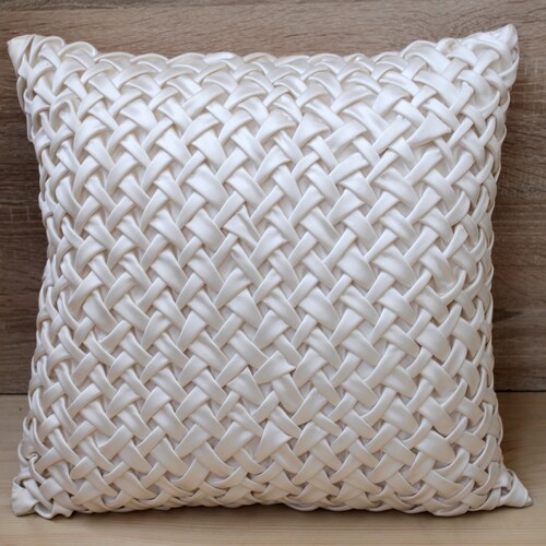 White Gold Throw Pillow Cover Luxury Contemporary Modern Toss Etsy