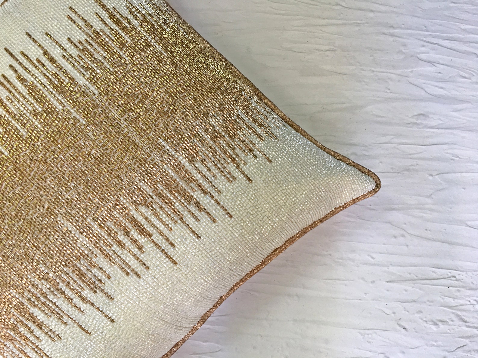 White Gold Throw Pillow Cover Luxury Contemporary Modern Toss Etsy