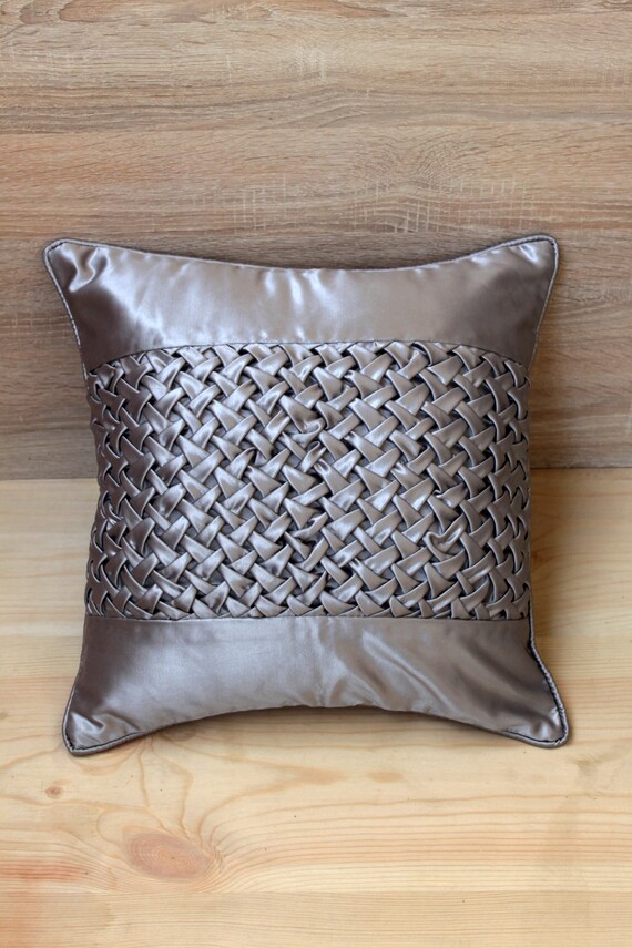 Grey satin online throw