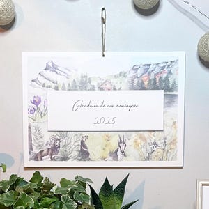 Kalender 2025, Kalender van onze bergen geïllustreerd in aquarel
