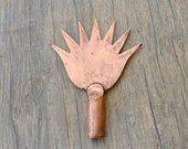 Vintage barn copper 7 point star lightning rod weathervane finial top spike rod